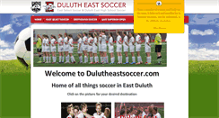 Desktop Screenshot of dulutheastsoccer.com