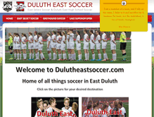 Tablet Screenshot of dulutheastsoccer.com
